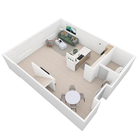 Floor plan for 2 beds, 2 baths, 1400 sqft